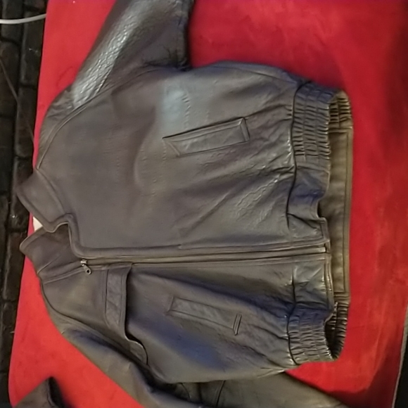 Men's leather bomber jacket - Picture 4 of 4
